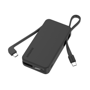 MOMAX 1-POWER VITAL+ 10000mAh POWER BANK WITH DUAL BUILT IN USB-C CABLE - ALAMAT