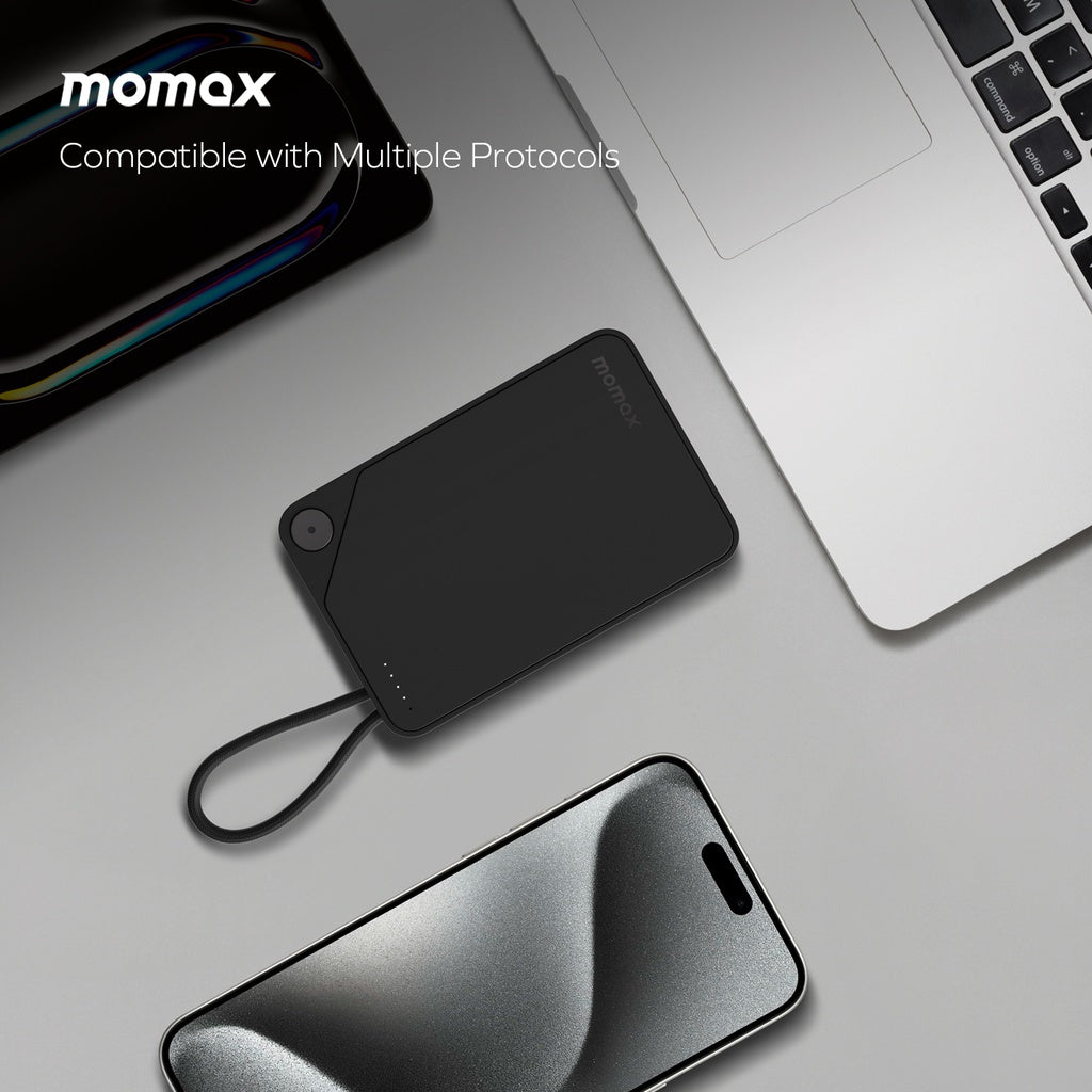 MOMAX 1-POWER X 10000mAh POWER BANK WITH BUILT-IN USB-C CABLE MOMAX 1-POWER X 10000mAh POWER BANK WITH BUILT-IN USB-C CABLE