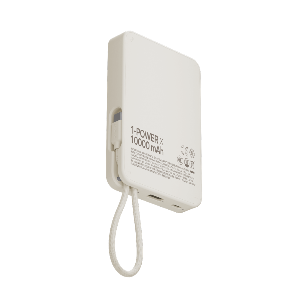MOMAX 1-POWER X 10000mAh POWER BANK WITH BUILT-IN USB-C CABLE MOMAX 1-POWER X 10000mAh POWER BANK WITH BUILT-IN USB-C CABLE