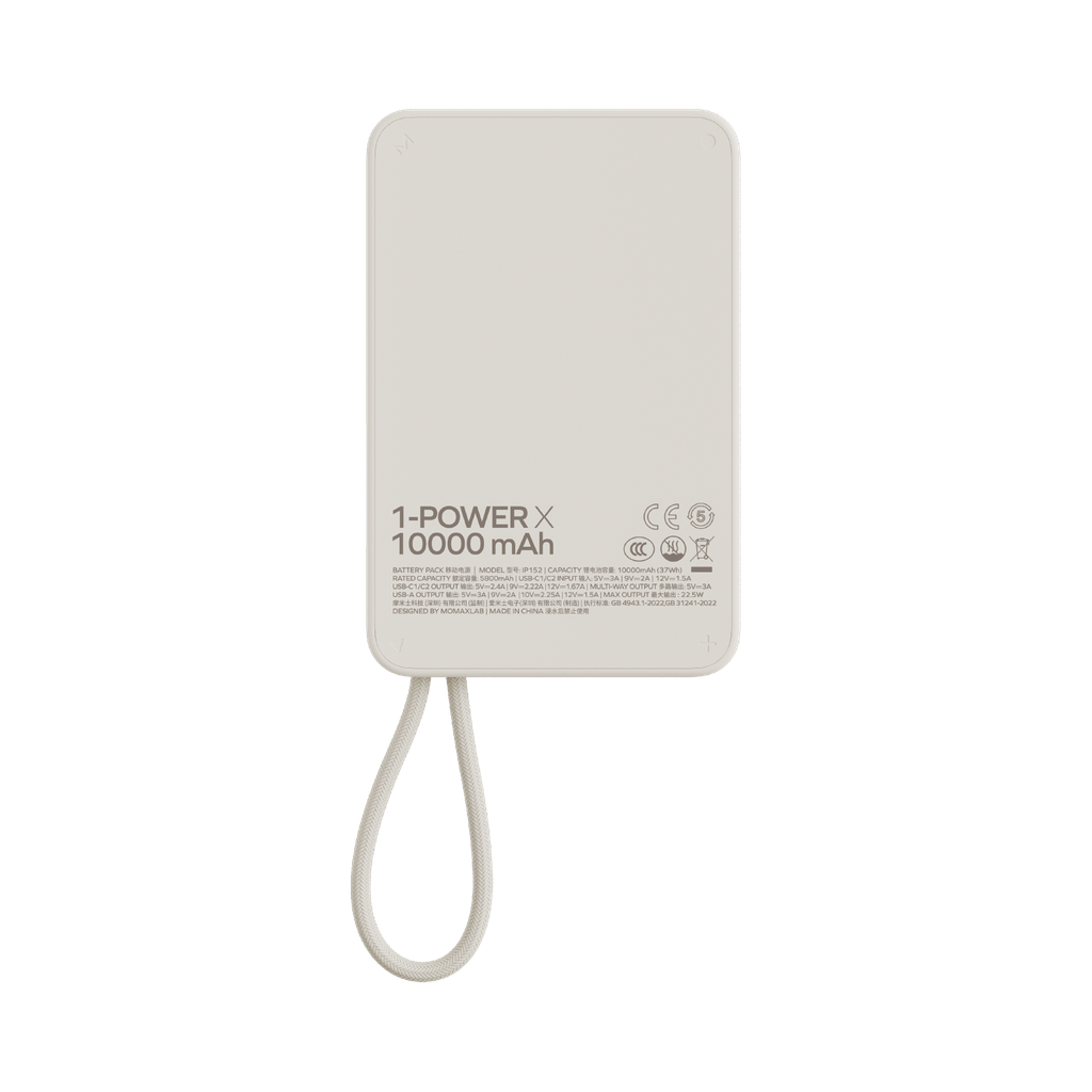 MOMAX 1-POWER X 10000mAh POWER BANK WITH BUILT-IN USB-C CABLE MOMAX 1-POWER X 10000mAh POWER BANK WITH BUILT-IN USB-C CABLE