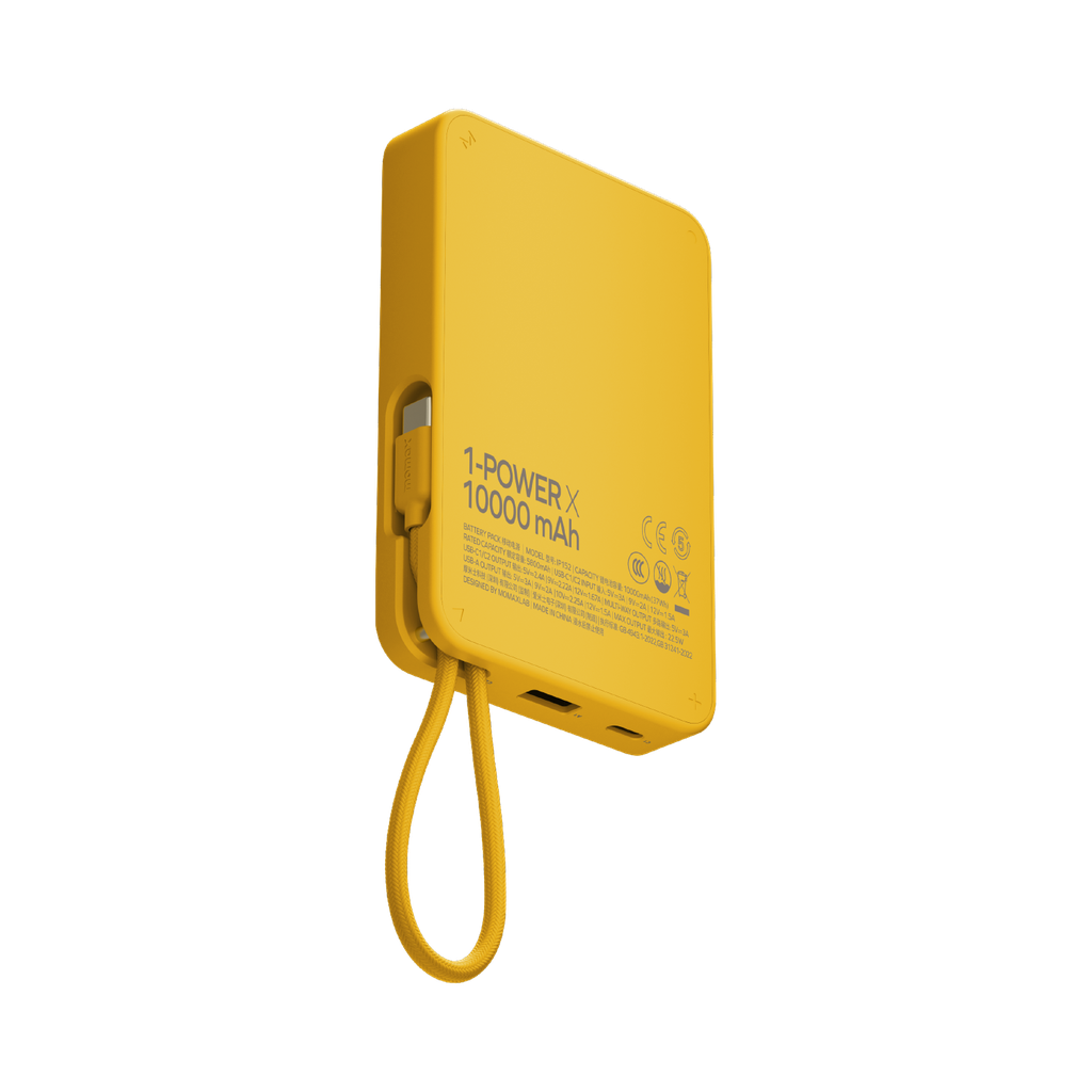 MOMAX 1-POWER X 10000mAh POWER BANK WITH BUILT-IN USB-C CABLE MOMAX 1-POWER X 10000mAh POWER BANK WITH BUILT-IN USB-C CABLE