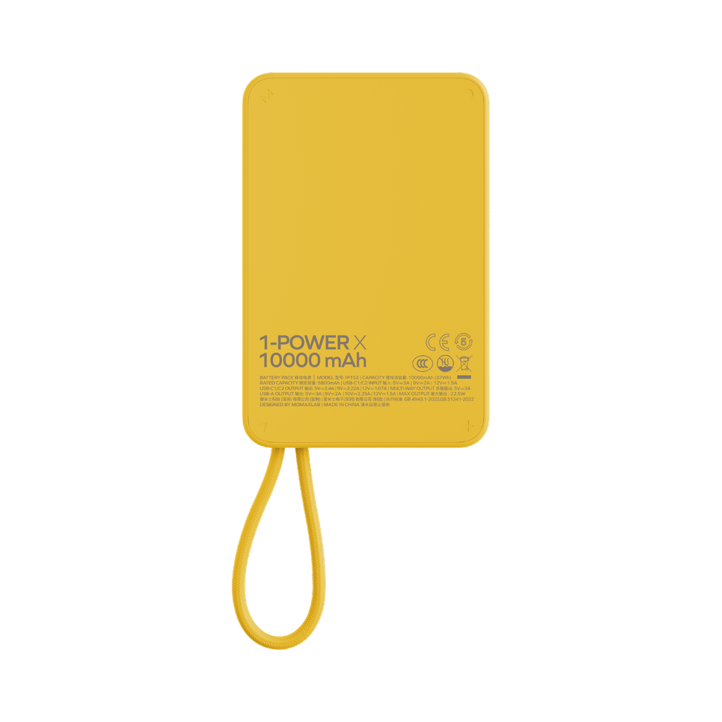 MOMAX 1-POWER X 10000mAh POWER BANK WITH BUILT-IN USB-C CABLE MOMAX 1-POWER X 10000mAh POWER BANK WITH BUILT-IN USB-C CABLE