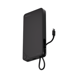 MOMAX 1-POWER X 20000mAh POWER BANK WITH BUILT-IN USB-C CABLE (Black) - ALAMAT