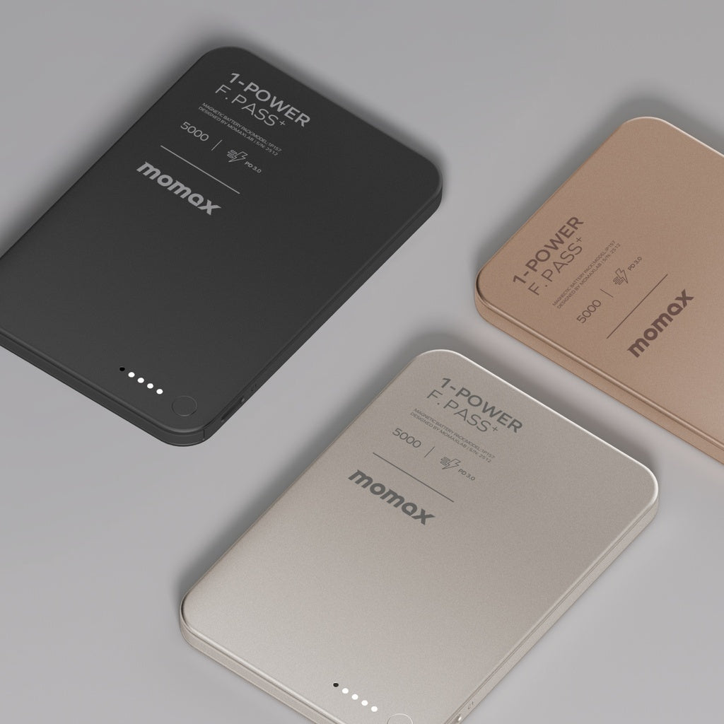 Momax 1-power F.pass+ 5000mah Power Bank With Built-in Cable & Magnetic Attachment Momax 1-power F.pass+ 5000mah Power Bank With Built-in Cable & Magnetic Attachment