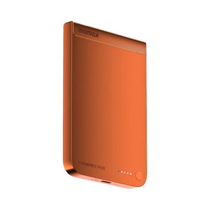 Momax 1-power S.pass 5000mAh Qi2 Magnetic Wireless Power Bank - Orange