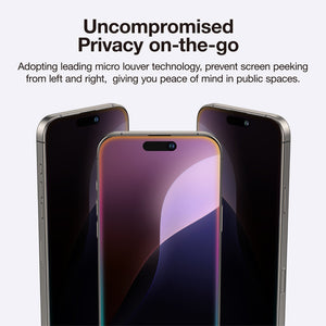 AMAZING THING IPHONE 16 SERIES 2.75D FULLY COVERED DUST FILTER TITAN PRIVACY GLASS - ALAMAT