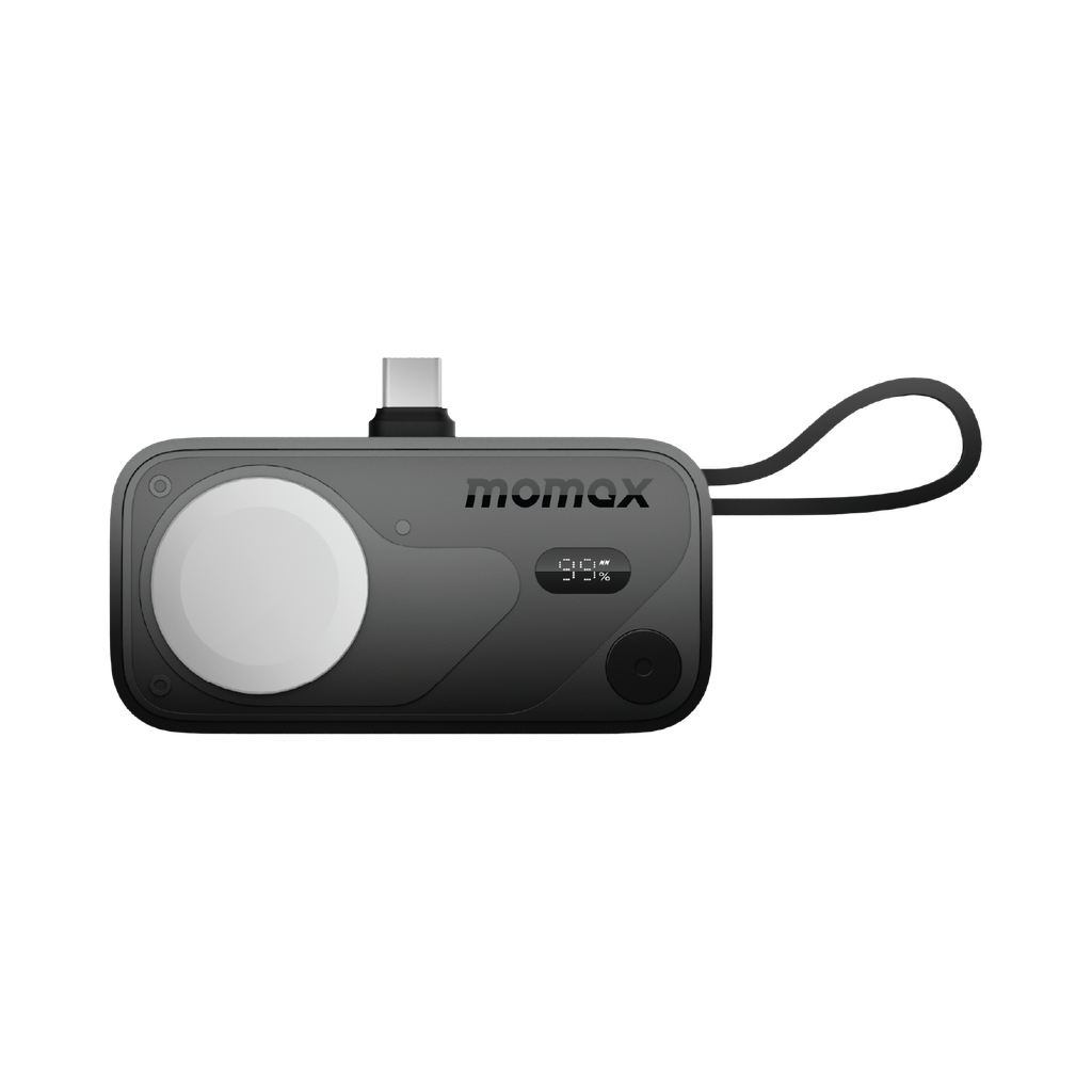 Momax 1-power X Pro Mini+ 5000mAh Integrated Foldable USB-C Plug & Built-in USB-C Cable Power Bank With Apple Watch Fast Charger Momax 1-power X Pro Mini+ 5000mAh Integrated Foldable USB-C Plug & Built-in USB-C Cable Power Bank With Apple Watch Fast Charger
