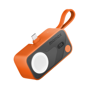 Momax 1-power X Pro Mini+ 5000mAh Integrated Foldable USB-C Plug & Built-in USB-C Cable Power Bank With Apple Watch Fast Charger