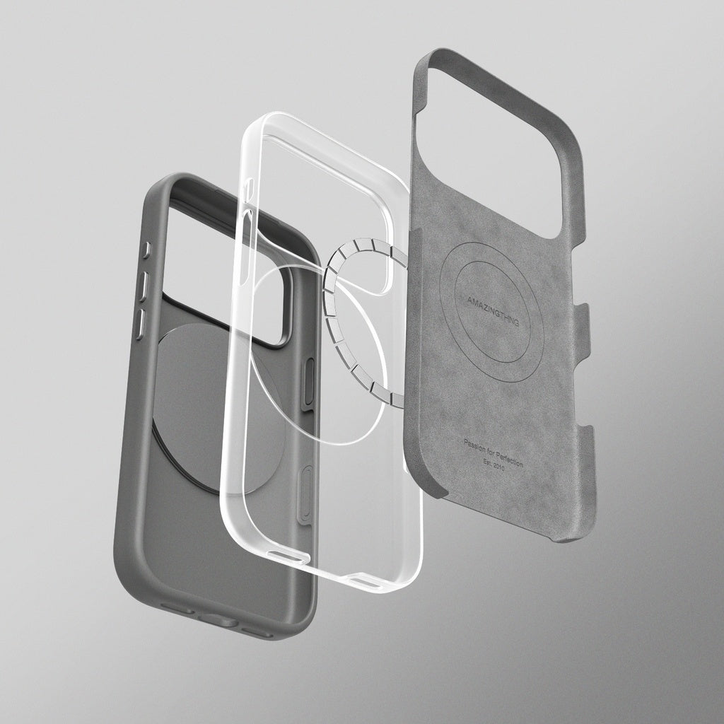 Amazingthing Cloudie Magspin Drop Proof Case For iPhone 17 Pro Max - Grey Amazingthing Cloudie Magspin Drop Proof Case For iPhone 17 Pro Max - Grey