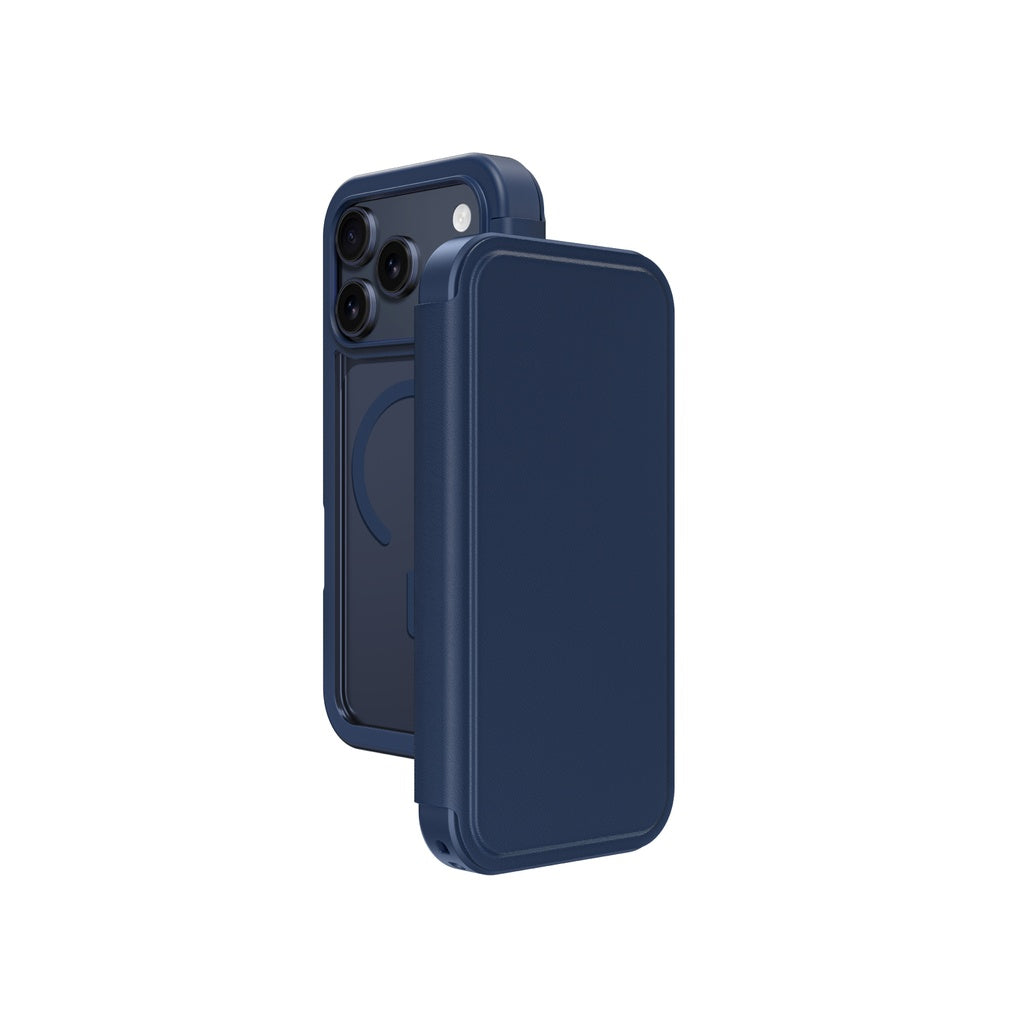 Amazingthing Glamour Folio Magsafe Drop Proof Case for Iphone 17 Pro Max - Blue