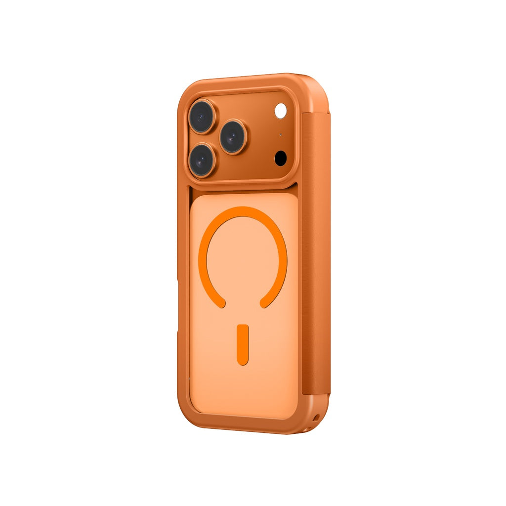 Amazingthing Glamour Folio Magsafe Drop Proof Case for Iphone 17 Pro Max - Orange Amazingthing Glamour Folio Magsafe Drop Proof Case for Iphone 17 Pro Max - Orange