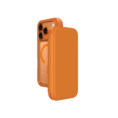 Amazingthing Glamour Folio Magsafe Drop Proof Case for Iphone 17 Pro Max - Orange - ALAMAT