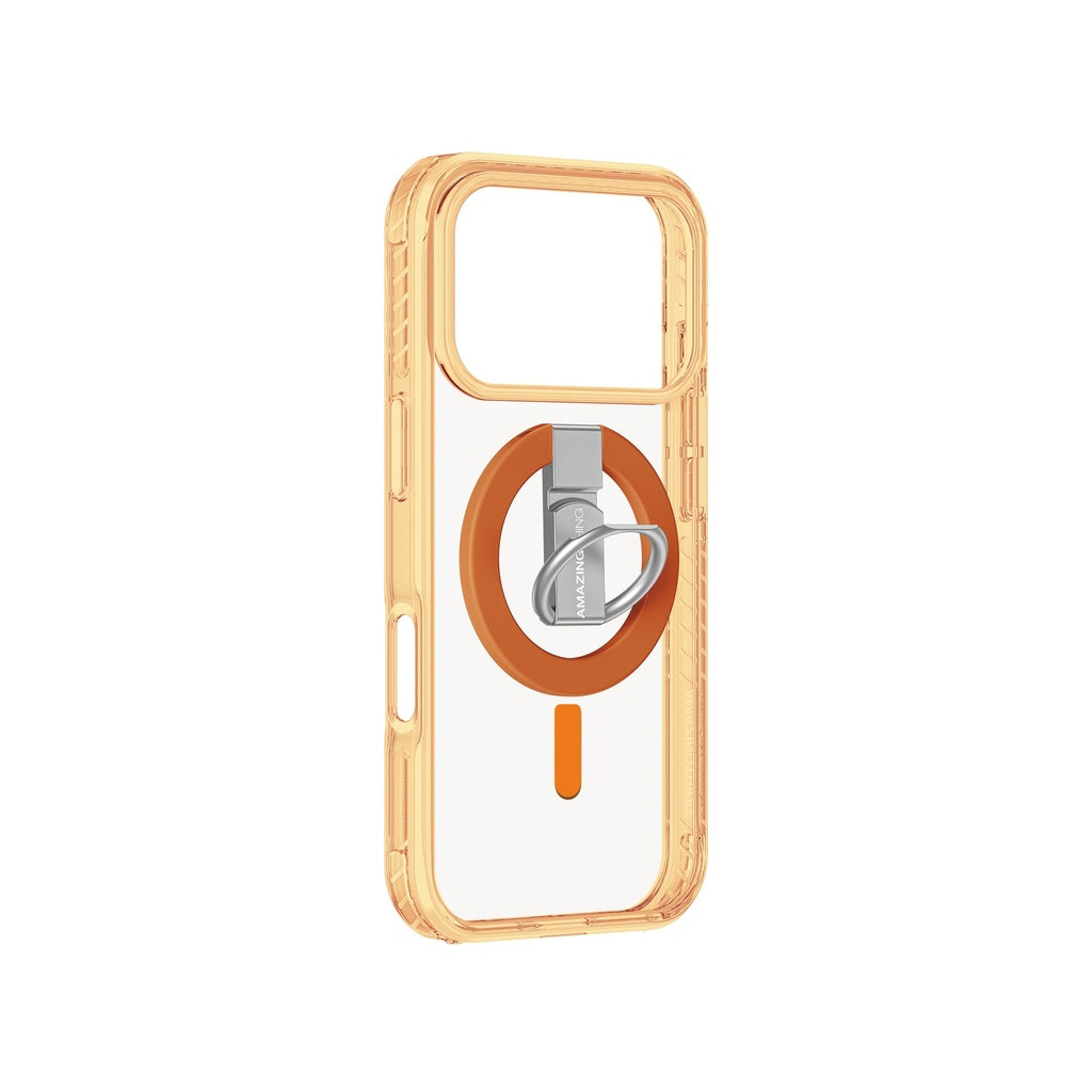 Amazingthing Titan Pro Grip Ring Set Mag Drop Proof Case for Iphone 17 Pro Max - Orange Amazingthing Titan Pro Grip Ring Set Mag Drop Proof Case for Iphone 17 Pro Max - Orange