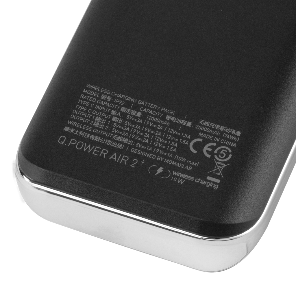 MOMAX Q.POWER AIR 2+ 20000mAh WIRELESS POWER BANK MOMAX Q.POWER AIR 2+ 20000mAh WIRELESS POWER BANK