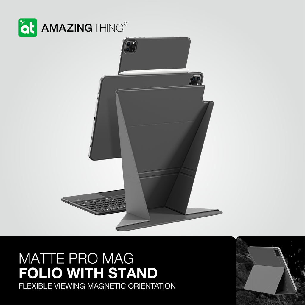 AMAZING THING MATTE PRO MAG FOLIO CASE WITH STAND FOR IPAD AIR 13 (M2) 2024 / IPAD PRO 12.9 AMAZING THING MATTE PRO MAG FOLIO CASE WITH STAND FOR IPAD AIR 13 (M2) 2024 / IPAD PRO 12.9
