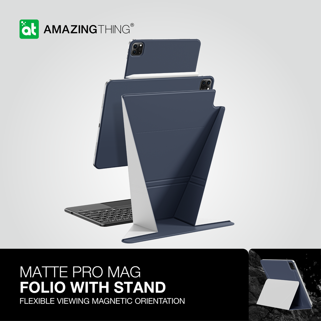 AMAZING THING MATTE PRO MAG FOLIO CASE WITH STAND FOR IPAD AIR 13 (M2) 2024 / IPAD PRO 12.9 AMAZING THING MATTE PRO MAG FOLIO CASE WITH STAND FOR IPAD AIR 13 (M2) 2024 / IPAD PRO 12.9