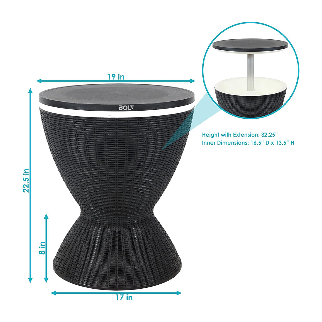 Bolt Cool Bar Plastic Extendable Coffee Table with Ice Bucket Bolt Cool Bar Plastic Extendable Coffee Table with Ice Bucket