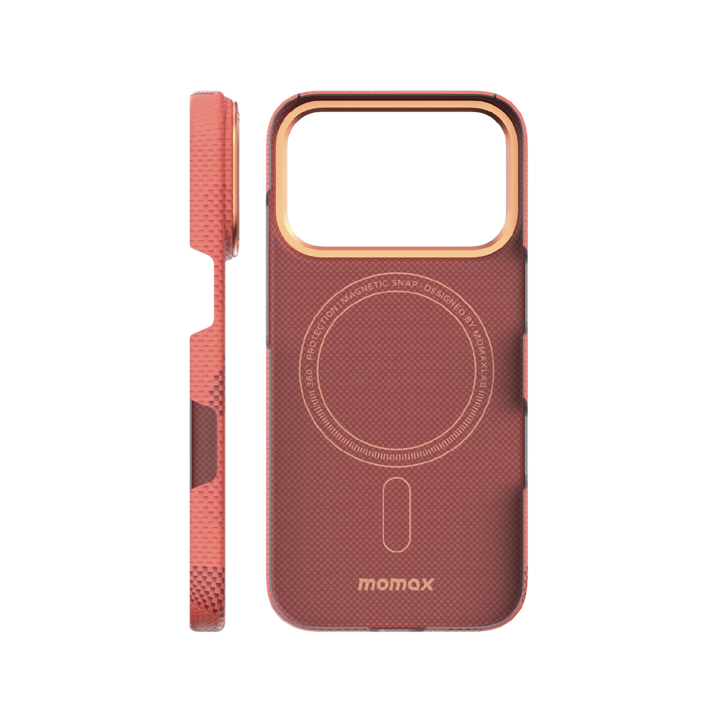 Momax Caseform Aramid Magnetic Case for iPhone 17 Pro Max - Orange Momax Caseform Aramid Magnetic Case for iPhone 17 Pro Max - Orange