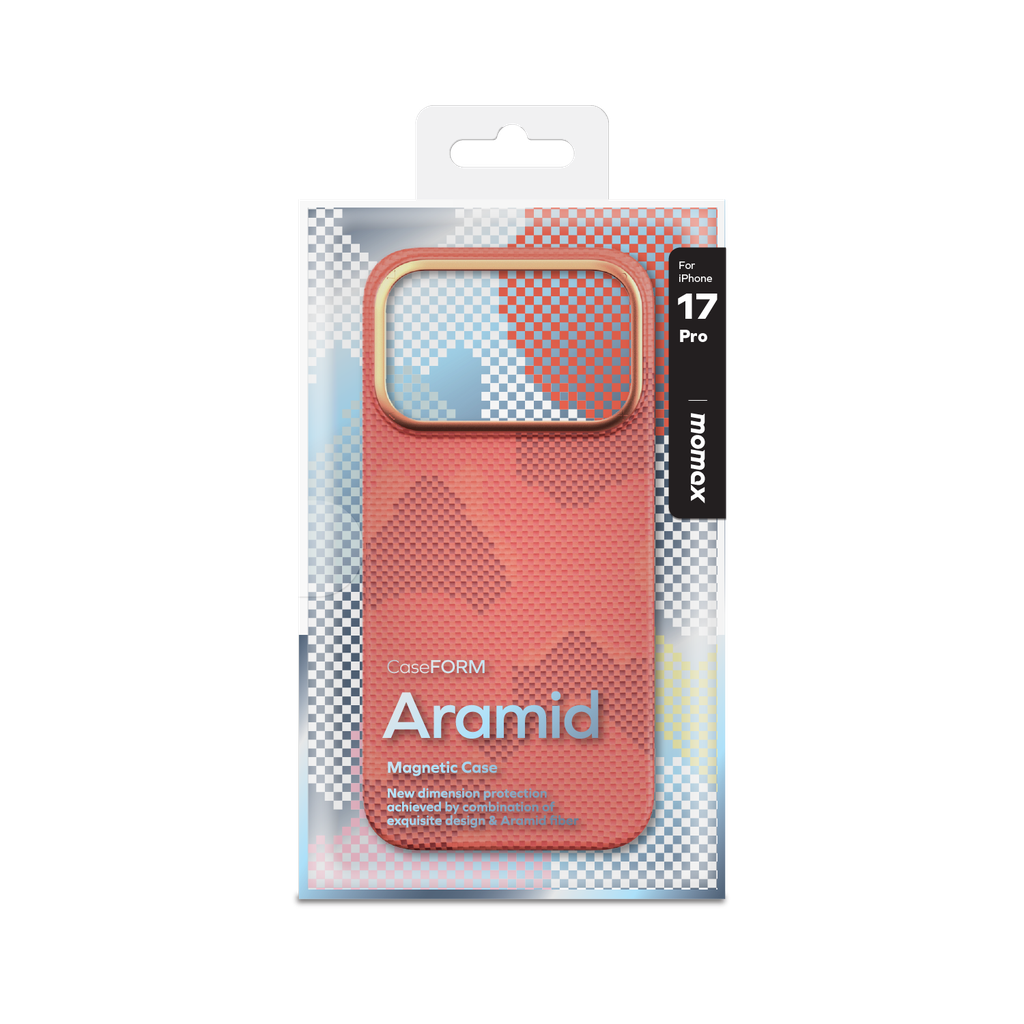 Momax Caseform Aramid Magnetic Case for iPhone 17 Pro - Orange Momax Caseform Aramid Magnetic Case for iPhone 17 Pro - Orange