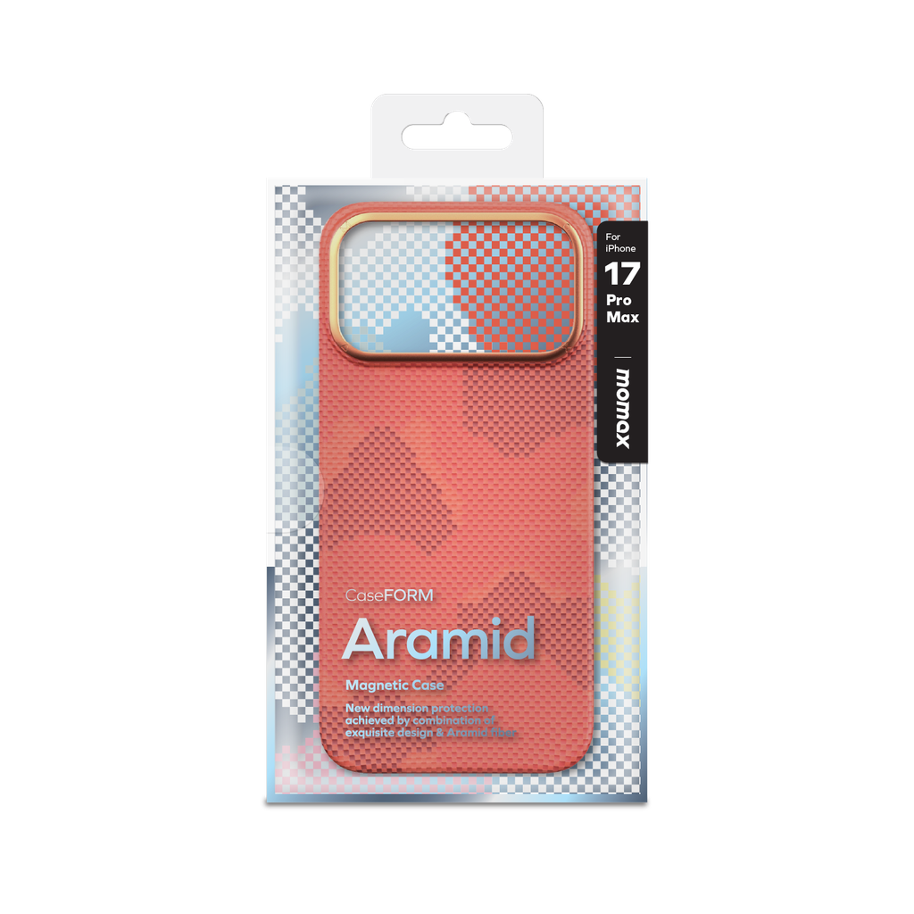 Momax Caseform Aramid Magnetic Case for iPhone 17 Pro Max - Orange Momax Caseform Aramid Magnetic Case for iPhone 17 Pro Max - Orange
