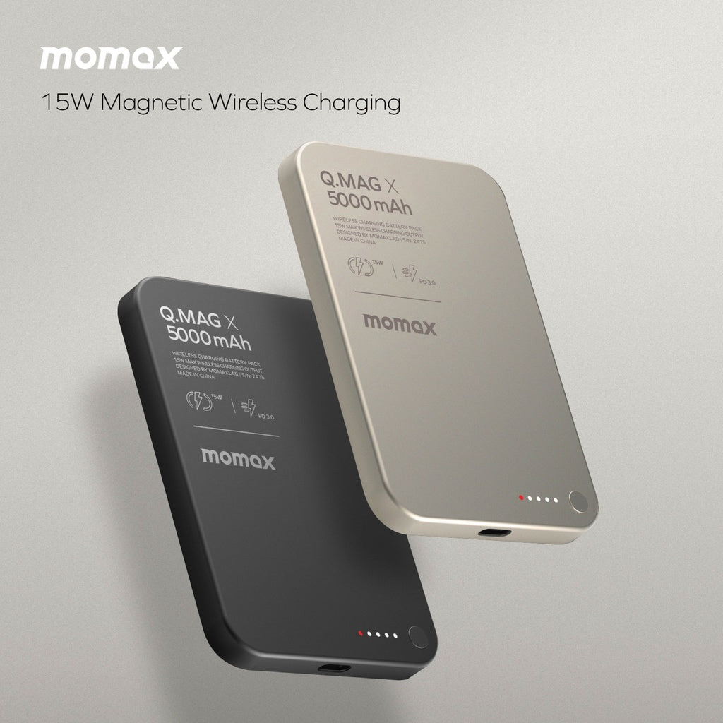 Momax Q.mag X 5000mah Gen2 15w Ultra Slim Magsafe Wireless Power Bank Momax Q.mag X 5000mah Gen2 15w Ultra Slim Magsafe Wireless Power Bank