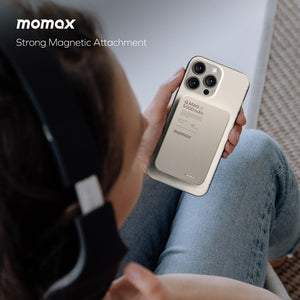 MOMAX Q.MAG X 5000mAh GEN2 15W ULTRA SLIM MAGSAFE WIRELESS POWER BANK - ALAMAT