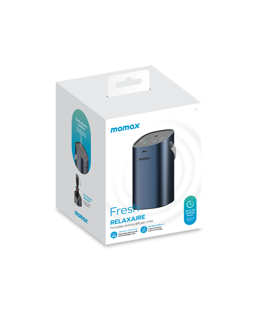 MOMAX RELAXAIR PORTABLE AROMA DIFFUSER MOMAX RELAXAIR PORTABLE AROMA DIFFUSER
