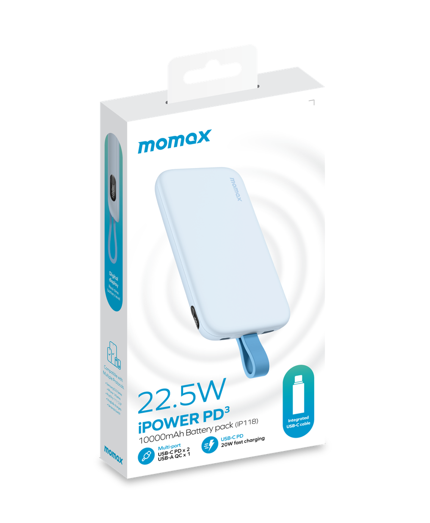MOMAX IPOWER PD 3 10000mAh BATTERY PACK MOMAX IPOWER PD 3 10000mAh BATTERY PACK