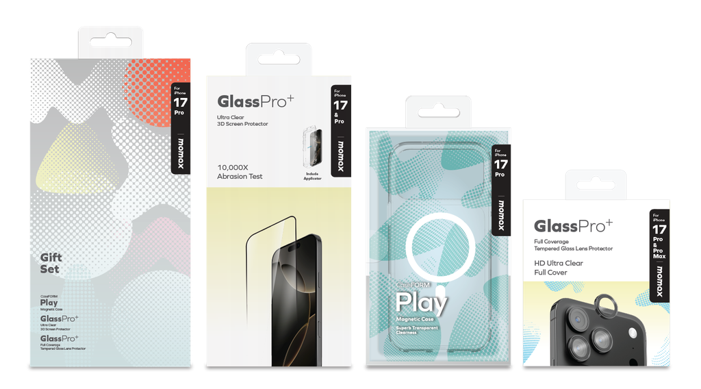 Momax Case+glass+lens Bundle Kit for iPhone 17 Pro