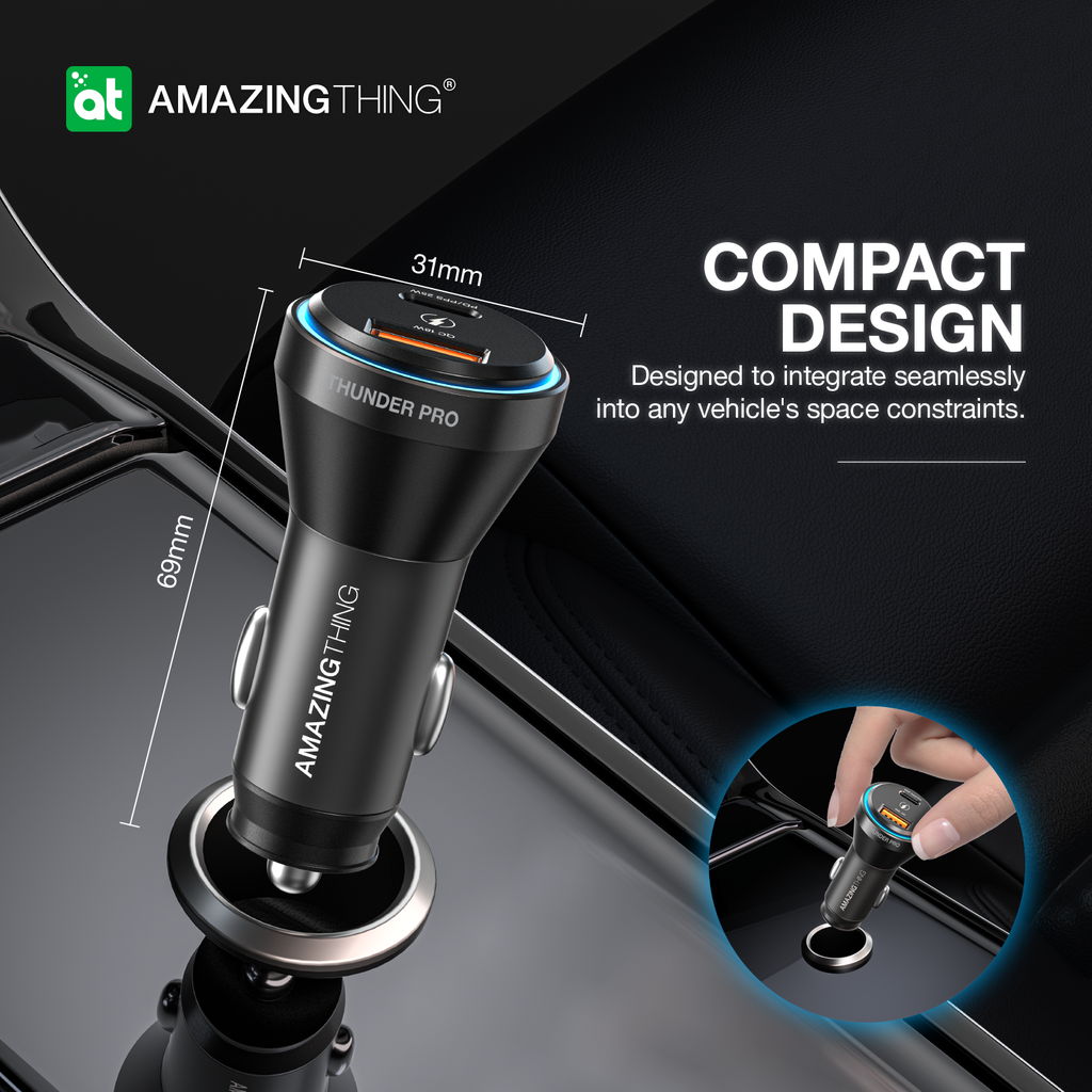 AMAZING THING FLEXIPOWER PRO PD43W 2 PORT CAR CHARGER AMAZING THING FLEXIPOWER PRO PD43W 2 PORT CAR CHARGER