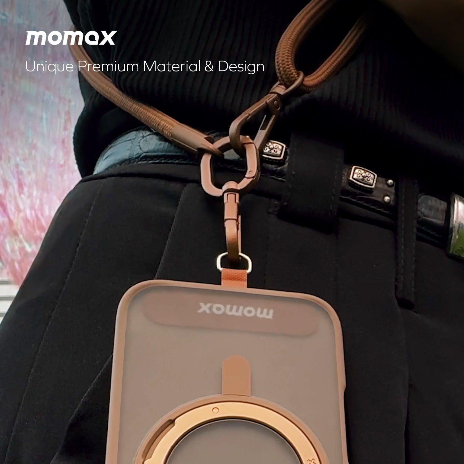Momax Cord Cross-Body Phone Strap - Lanyard Momax Cord Cross-Body Phone Strap - Lanyard