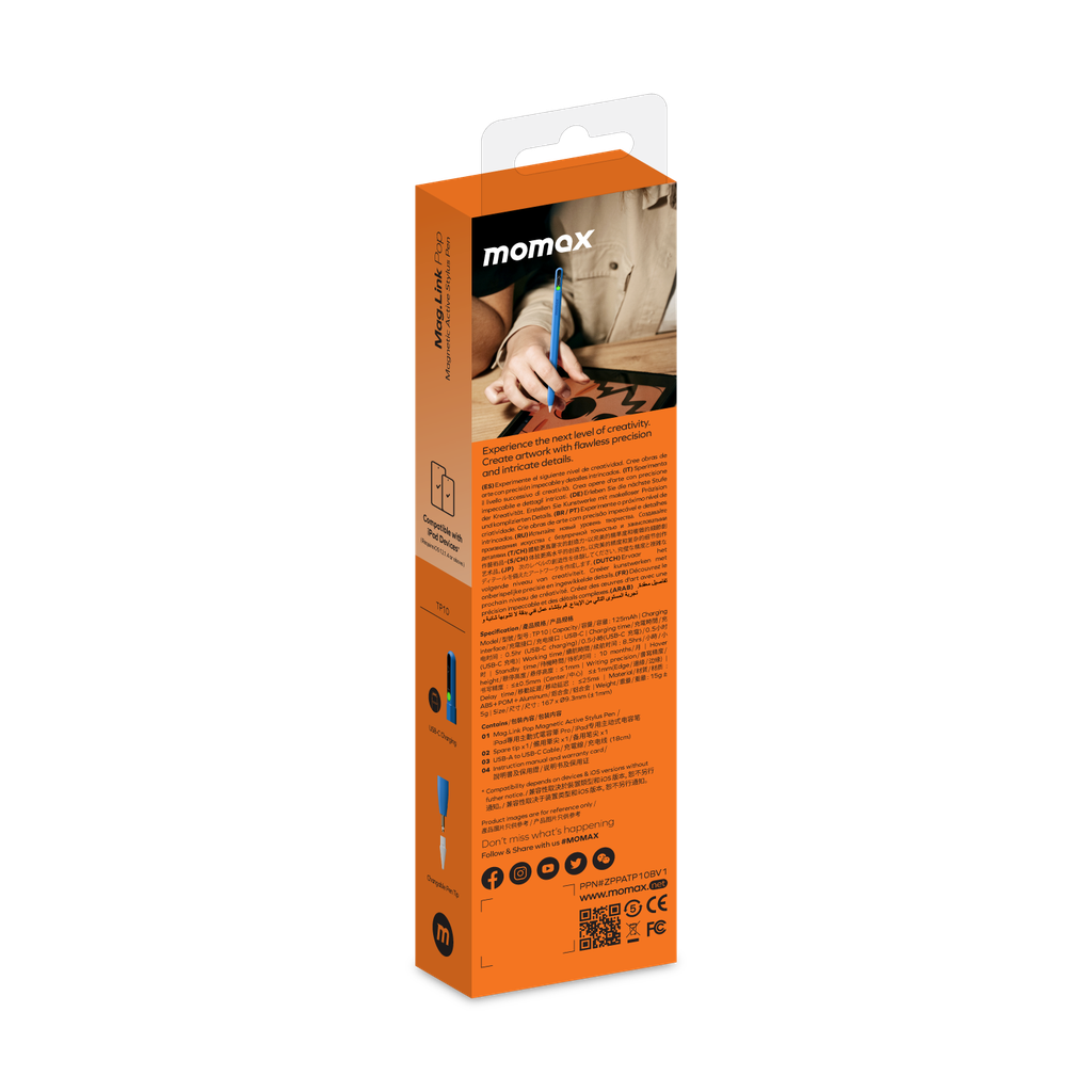 Momax Mag Link Pop Magnetic Charging Active Stylus Pen Momax Mag Link Pop Magnetic Charging Active Stylus Pen