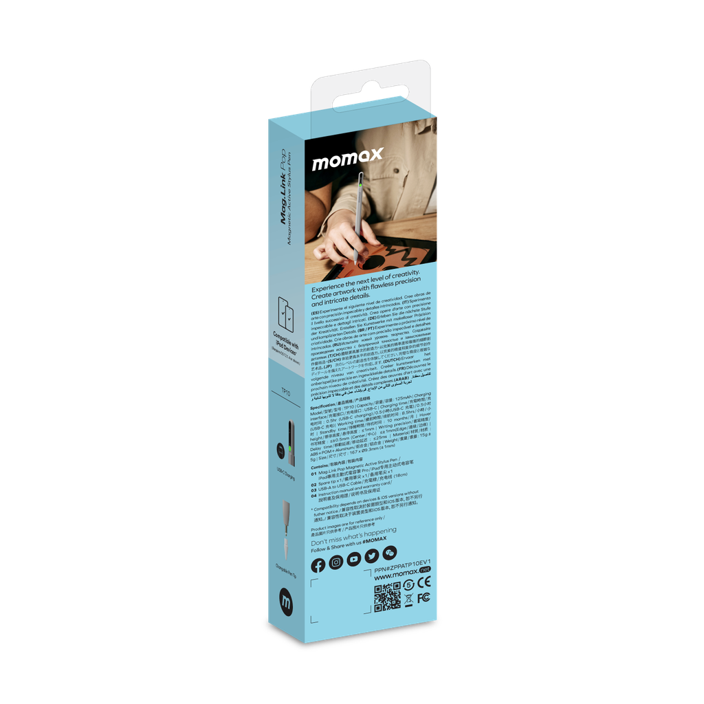 Momax Mag Link Pop Magnetic Charging Active Stylus Pen Momax Mag Link Pop Magnetic Charging Active Stylus Pen