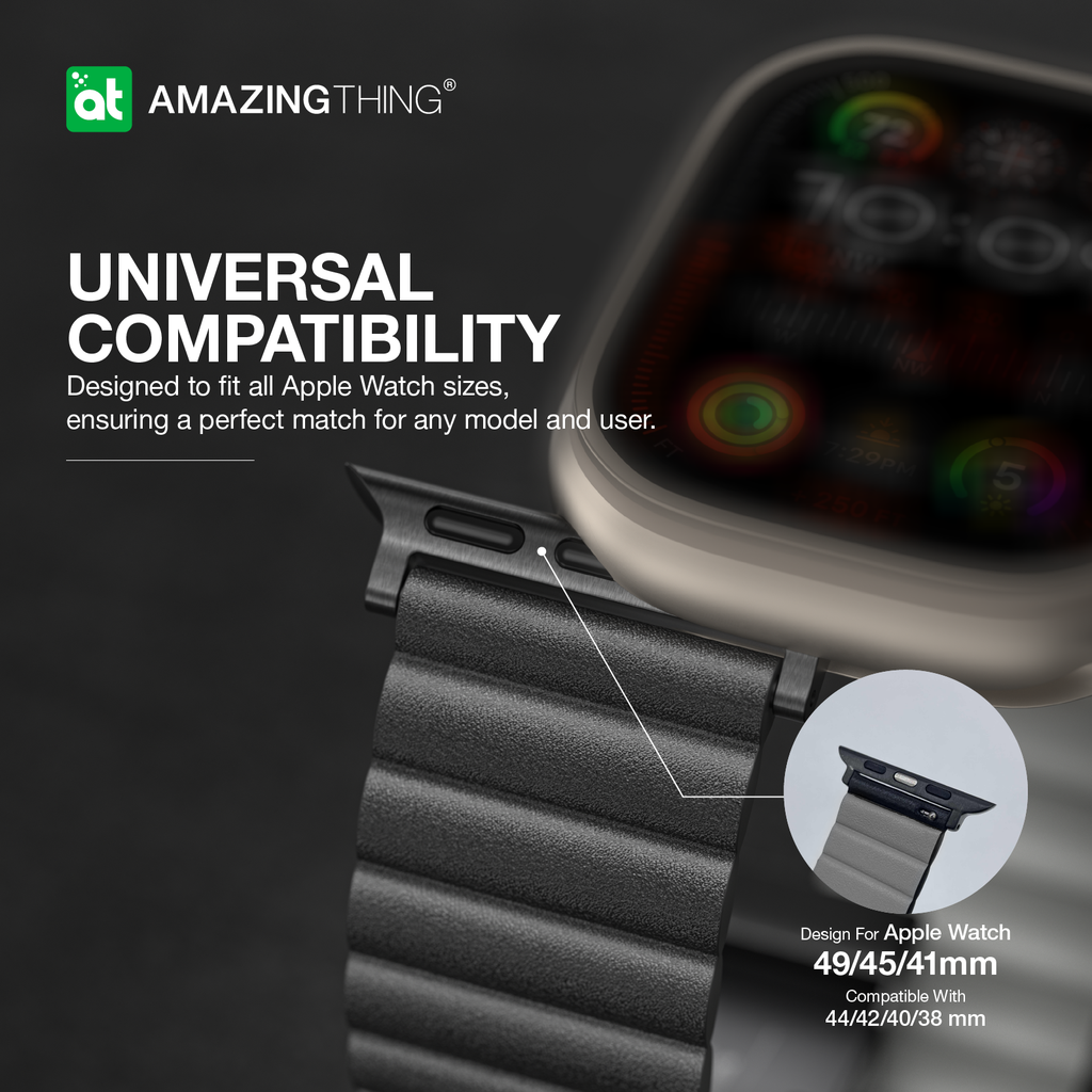AMAZING THING GLAMOUR SENSE LEATHER BAND WITH TITANLINK FOR APPLE WATCH (All Sizes) AMAZING THING GLAMOUR SENSE LEATHER BAND WITH TITANLINK FOR APPLE WATCH (All Sizes)