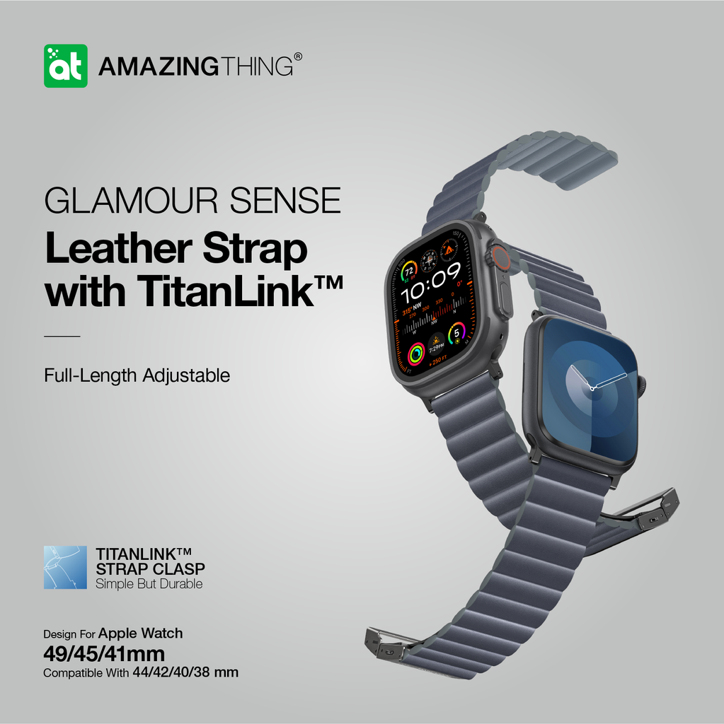 AMAZING THING GLAMOUR SENSE LEATHER BAND WITH TITANLINK FOR APPLE WATCH (All Sizes) AMAZING THING GLAMOUR SENSE LEATHER BAND WITH TITANLINK FOR APPLE WATCH (All Sizes)