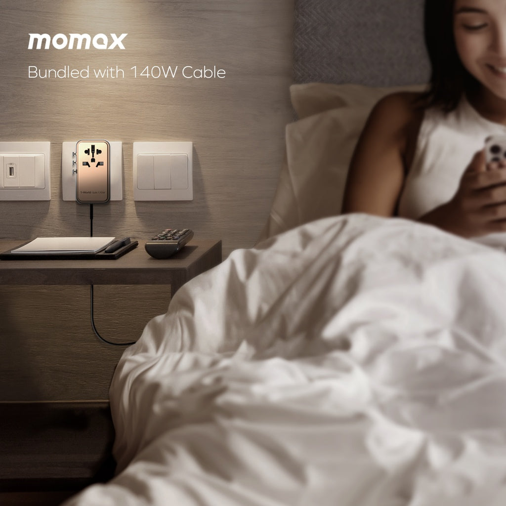 MOMAX 1-WORLD 170W GAN 4 PORT TRAVEL ADAPTER MOMAX 1-WORLD 170W GAN 4 PORT TRAVEL ADAPTER
