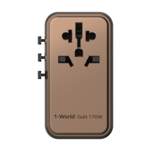 MOMAX 1-WORLD 170W GAN 4 PORT TRAVEL ADAPTER - ALAMAT