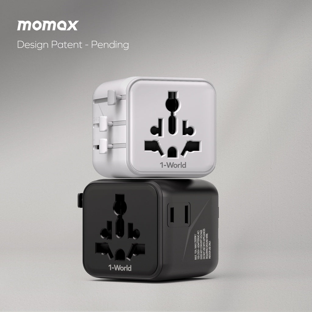 Momax 1-world Universal Travel Adaptor With Dual AC Momax 1-world Universal Travel Adaptor With Dual AC