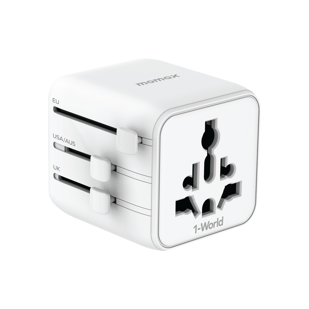 Momax 1-world Universal Travel Adaptor With Dual AC Momax 1-world Universal Travel Adaptor With Dual AC