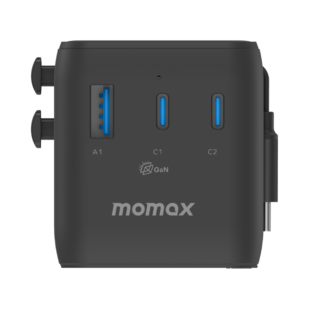 MOMAX 1-WORLD2+ 100W 4 PORT DUAL AC TRAVEL ADAPTOR WITH BUILT-IN CABLE MOMAX 1-WORLD2+ 100W 4 PORT DUAL AC TRAVEL ADAPTOR WITH BUILT-IN CABLE