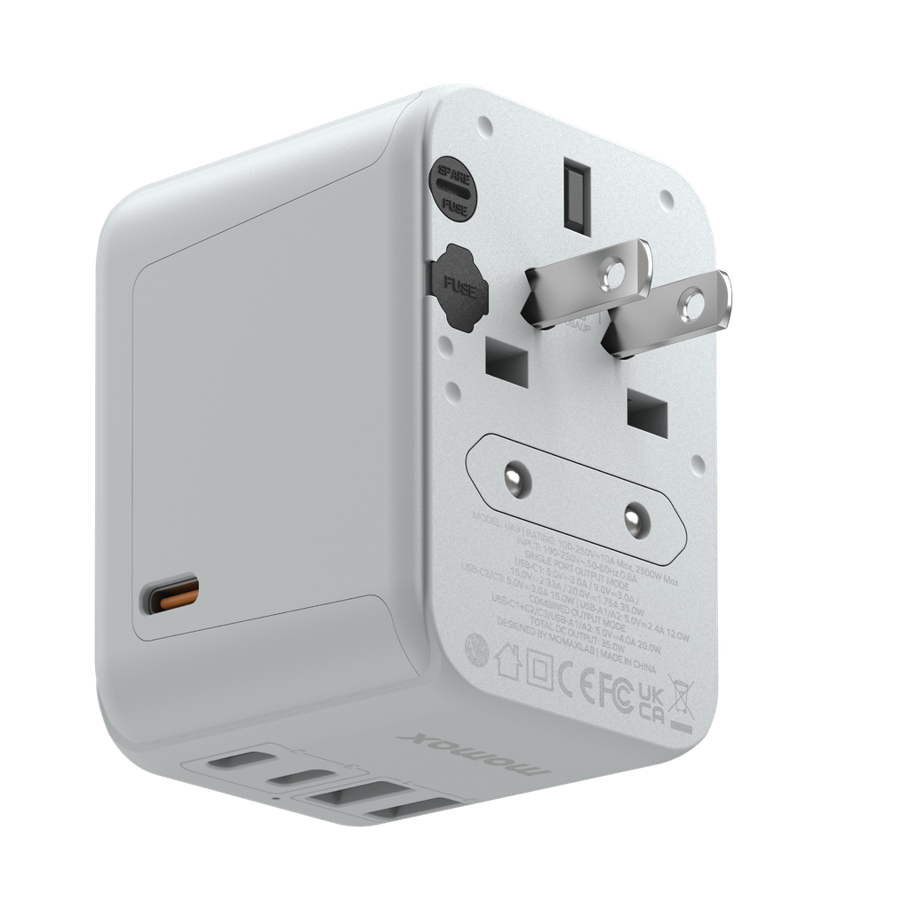 MOMAX 1WORLD PD35W 5 PORTS AC TRAVEL CHARGER MOMAX 1WORLD PD35W 5 PORTS AC TRAVEL CHARGER