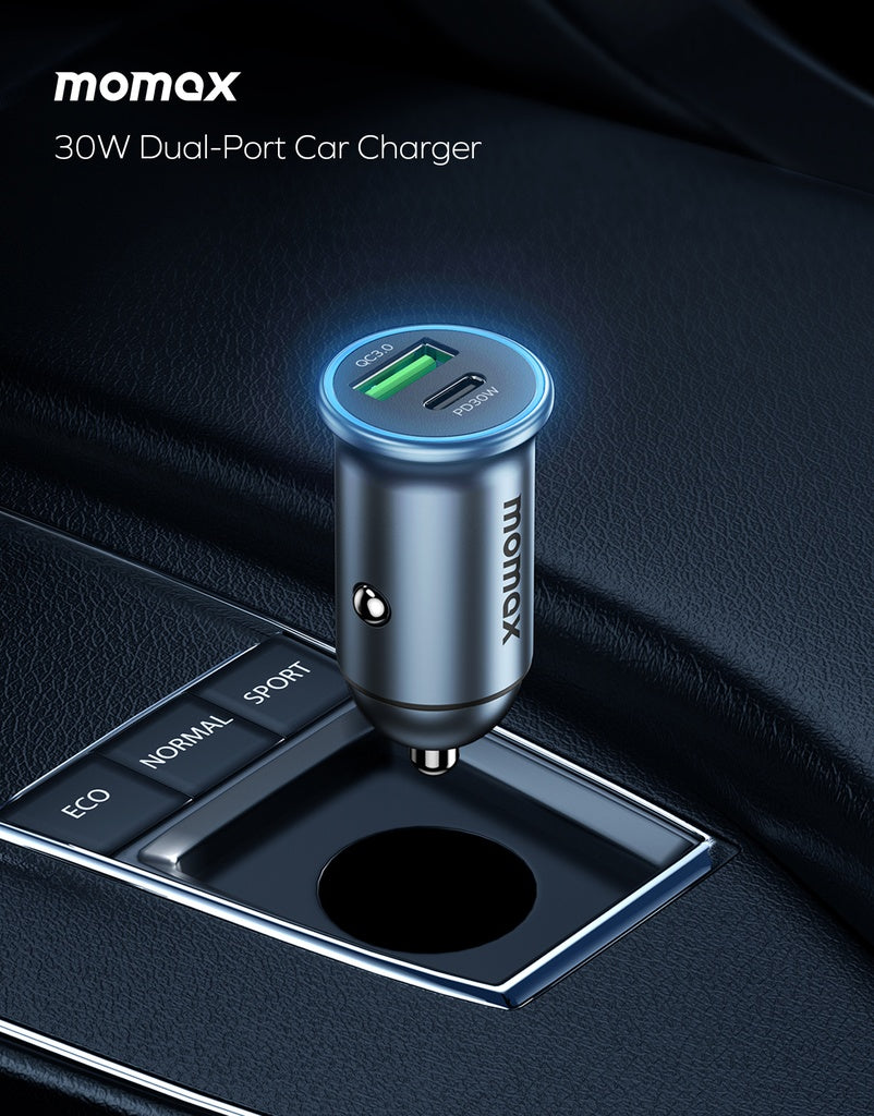 Momax Move 30w Dual Port Car Charger Momax Move 30w Dual Port Car Charger
