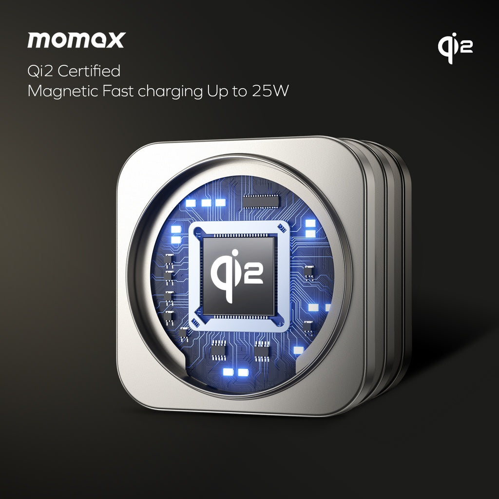 MOMAX Q2 MAG GO Qi 2 15W 3IN1 MAGNETIC WIRELESS CHARGING STAND MOMAX Q2 MAG GO Qi 2 15W 3IN1 MAGNETIC WIRELESS CHARGING STAND
