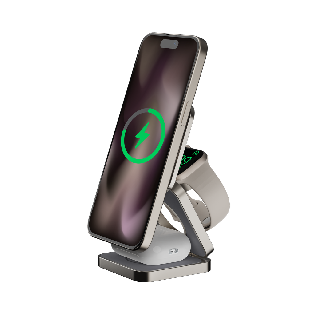 MOMAX Q2 MAG GO Qi 2 15W 3IN1 MAGNETIC WIRELESS CHARGING STAND MOMAX Q2 MAG GO Qi 2 15W 3IN1 MAGNETIC WIRELESS CHARGING STAND