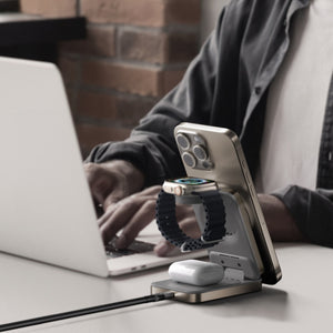 MOMAX 1-CHARGE Q.PORT Qi 2 15W 3IN1 MAGNETIC WIRELESS CHARGING STAND - ALAMAT