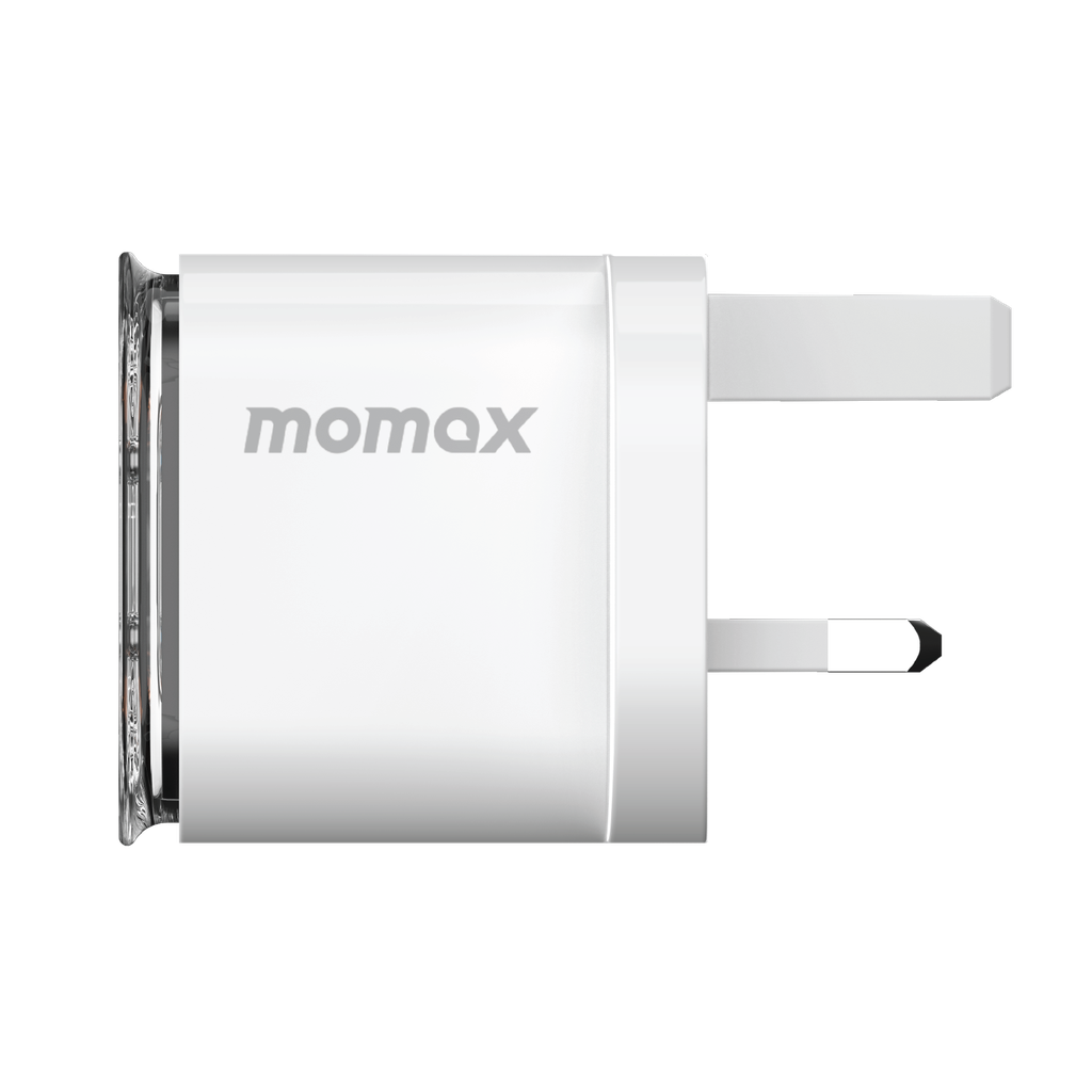 MOMAX 1-CHARGER FLOW PD 35W 2 PORTS GAN WALL CHARGER MOMAX 1-CHARGER FLOW PD 35W 2 PORTS GAN WALL CHARGER