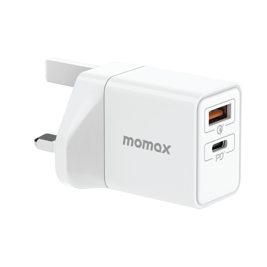 MOMAX ONEPLUG 2-PORT 25W WALL CHARGER MOMAX ONEPLUG 2-PORT 25W WALL CHARGER