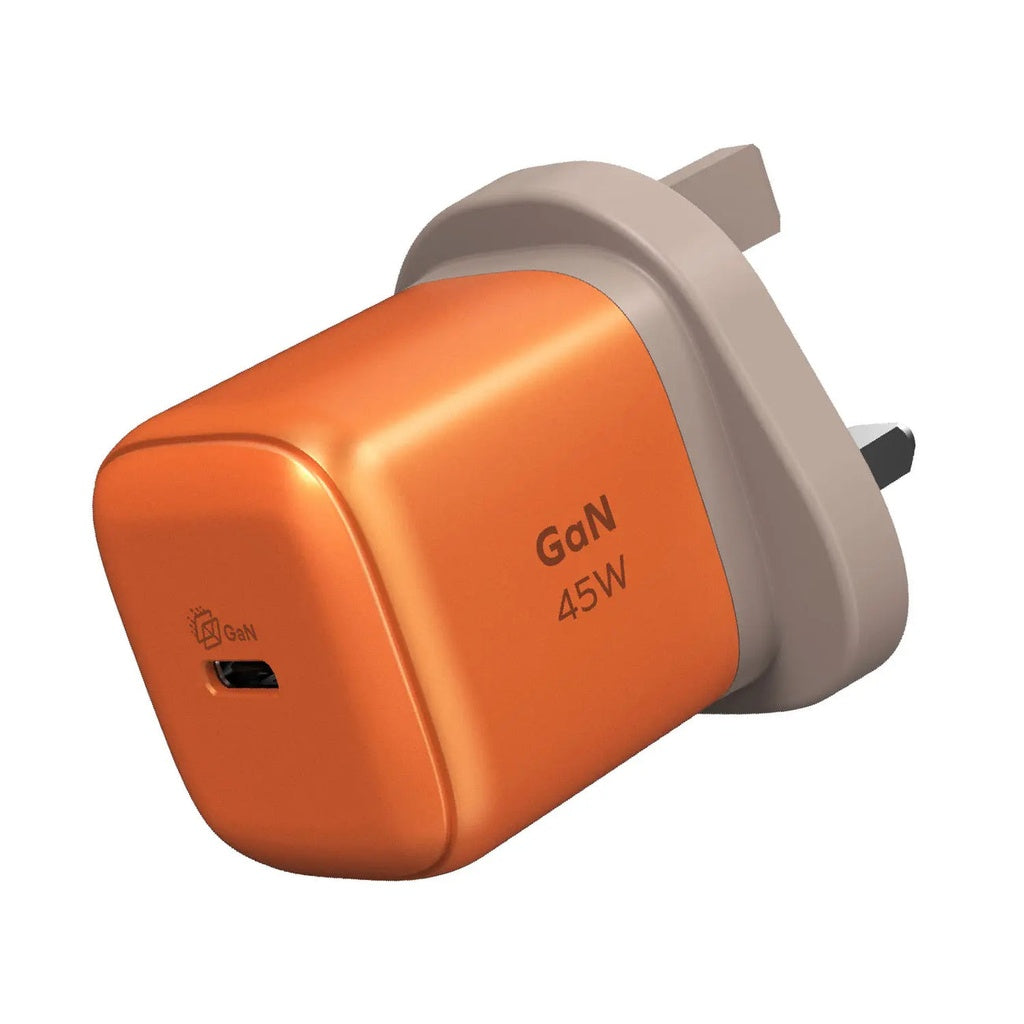 Momax 1-charge 45W 1-Port GaN Charger - 1 USB C Port - Orange