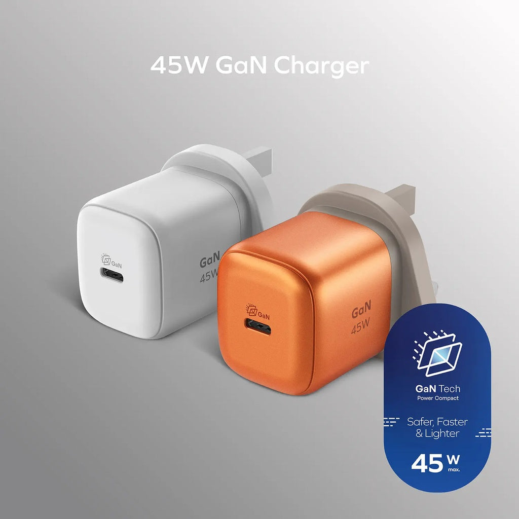 Momax 1-charge 45W 1-Port GaN Charger - 1 USB C Port - White Momax 1-charge 45W 1-Port GaN Charger - 1 USB C Port - White