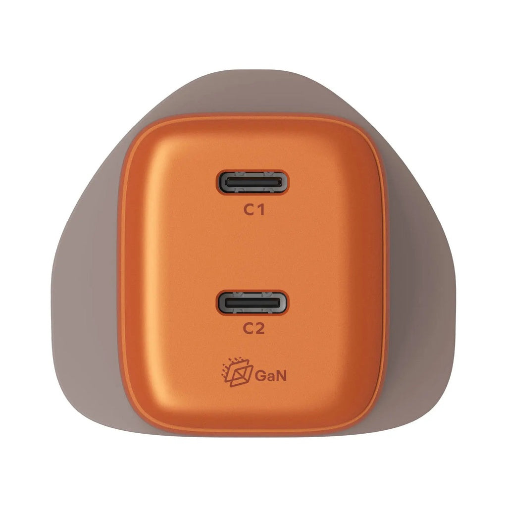 Momax 1-charge 45W 2-Port GaN Charger - 2 USB C Port - Orange Momax 1-charge 45W 2-Port GaN Charger - 2 USB C Port - Orange